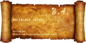 Welkusz Alex névjegykártya